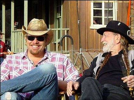 Photo submitted Toby Keith with Willie Nelson